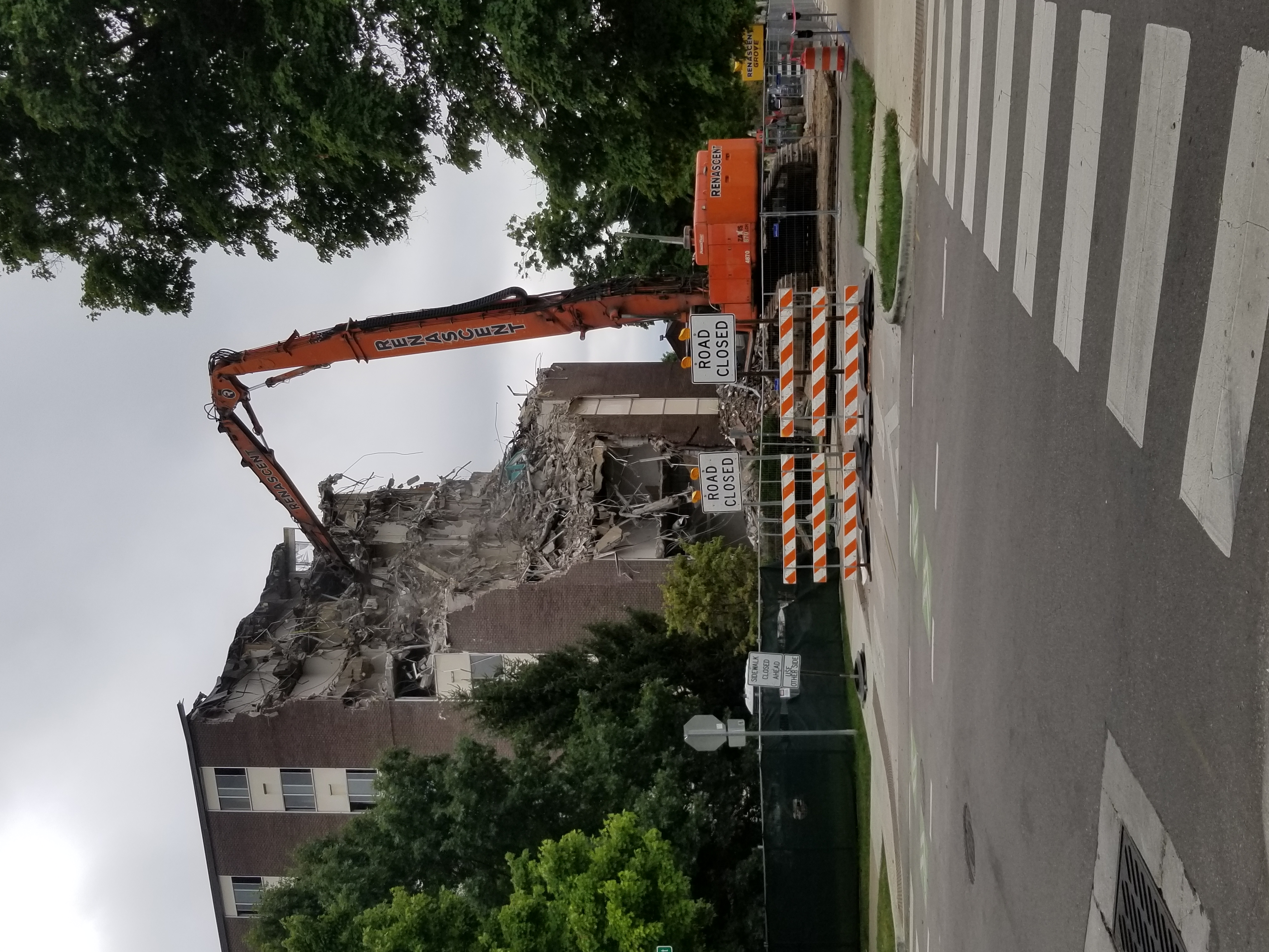 Demolition of Poplars Building