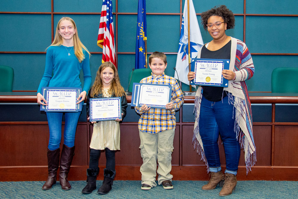 Alexandra Daley, Weston Harris, Teagan Hanna, and Naomi Young