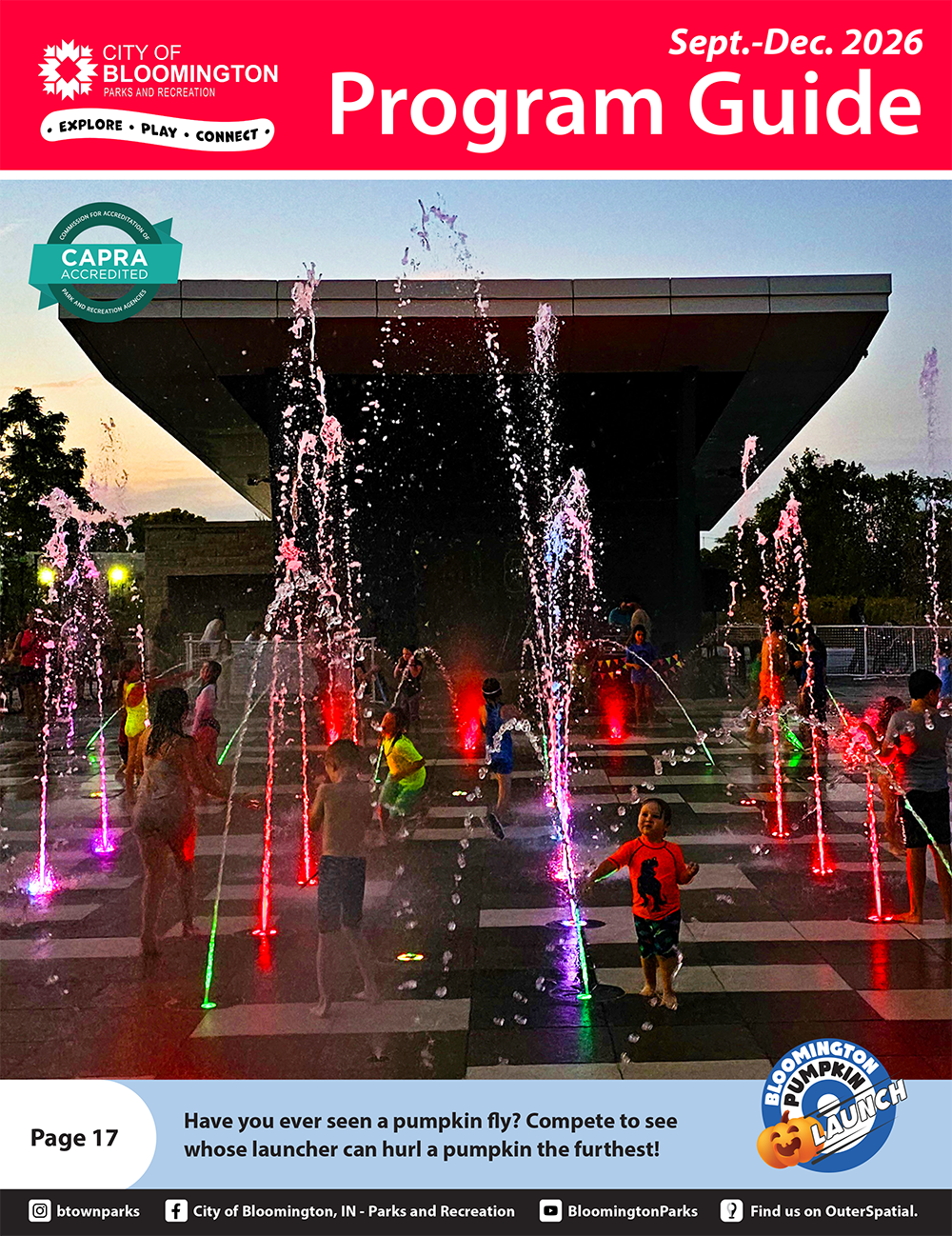 Bloomington, Indiana Parks and Recreation Program Guide cover