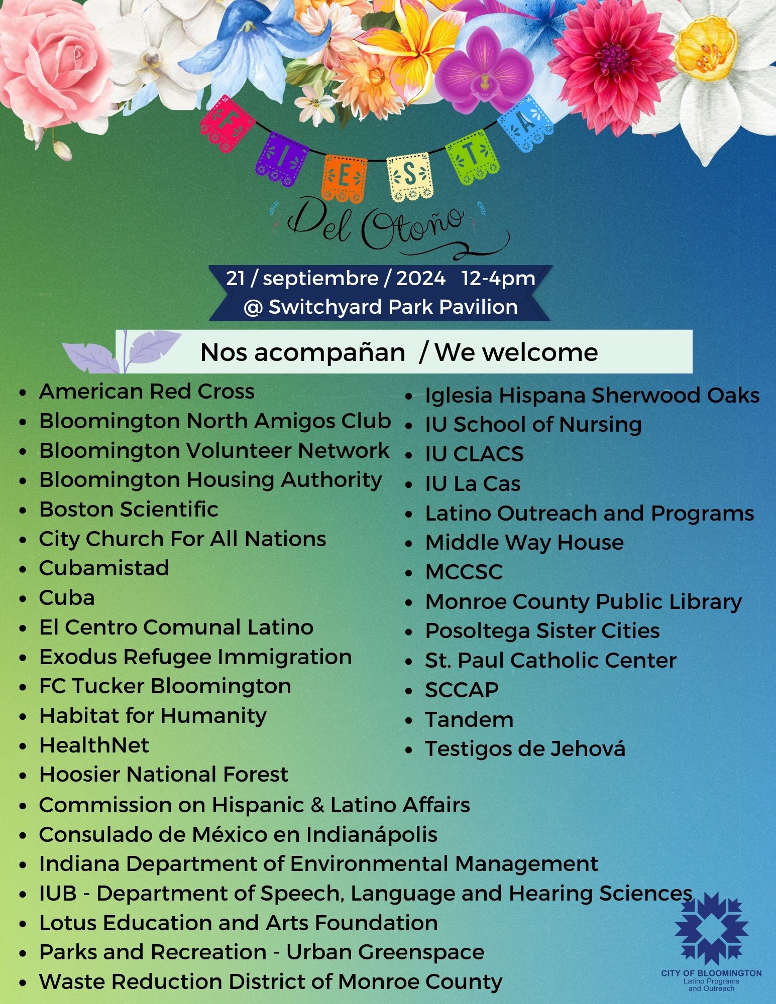 Community Partners participating with booths in Spanish