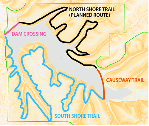 Overview map Griffy Lake trail construction October 2023
