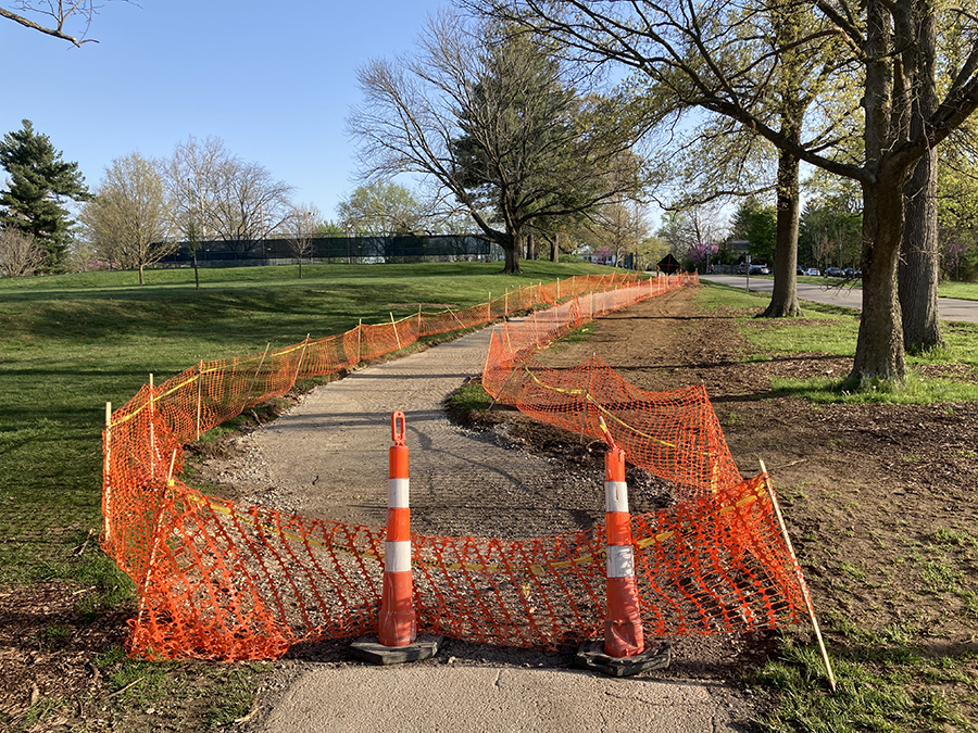 Bryan Park perimeter trail construction