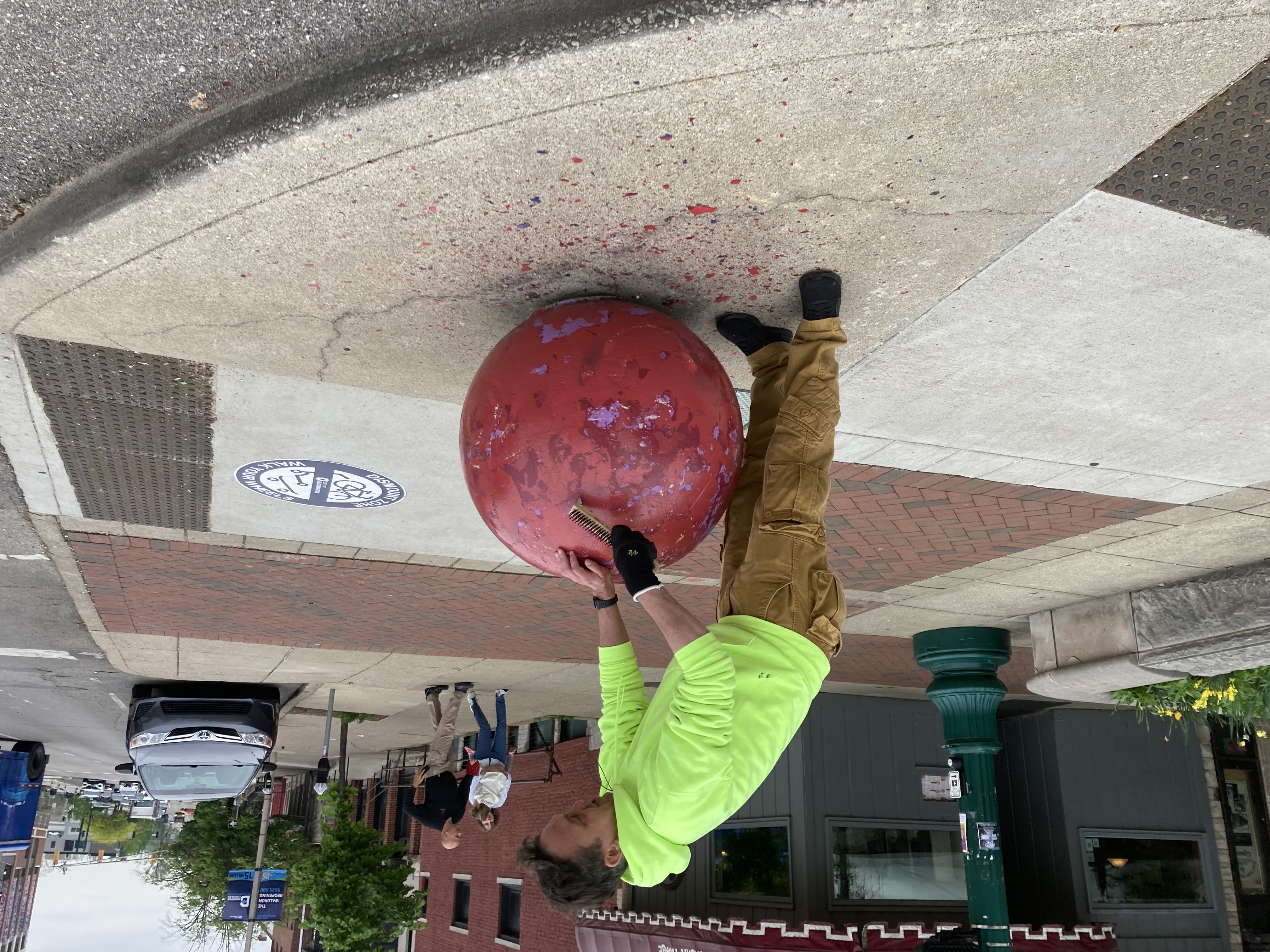 Brighten B-Town team member, Hardy, preparing for IU Graduation weekend. 