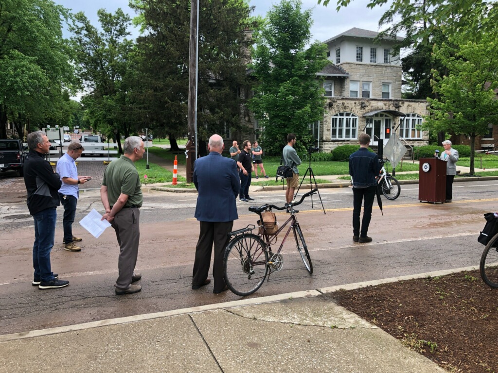 Hamilton Giving Remarks to Group