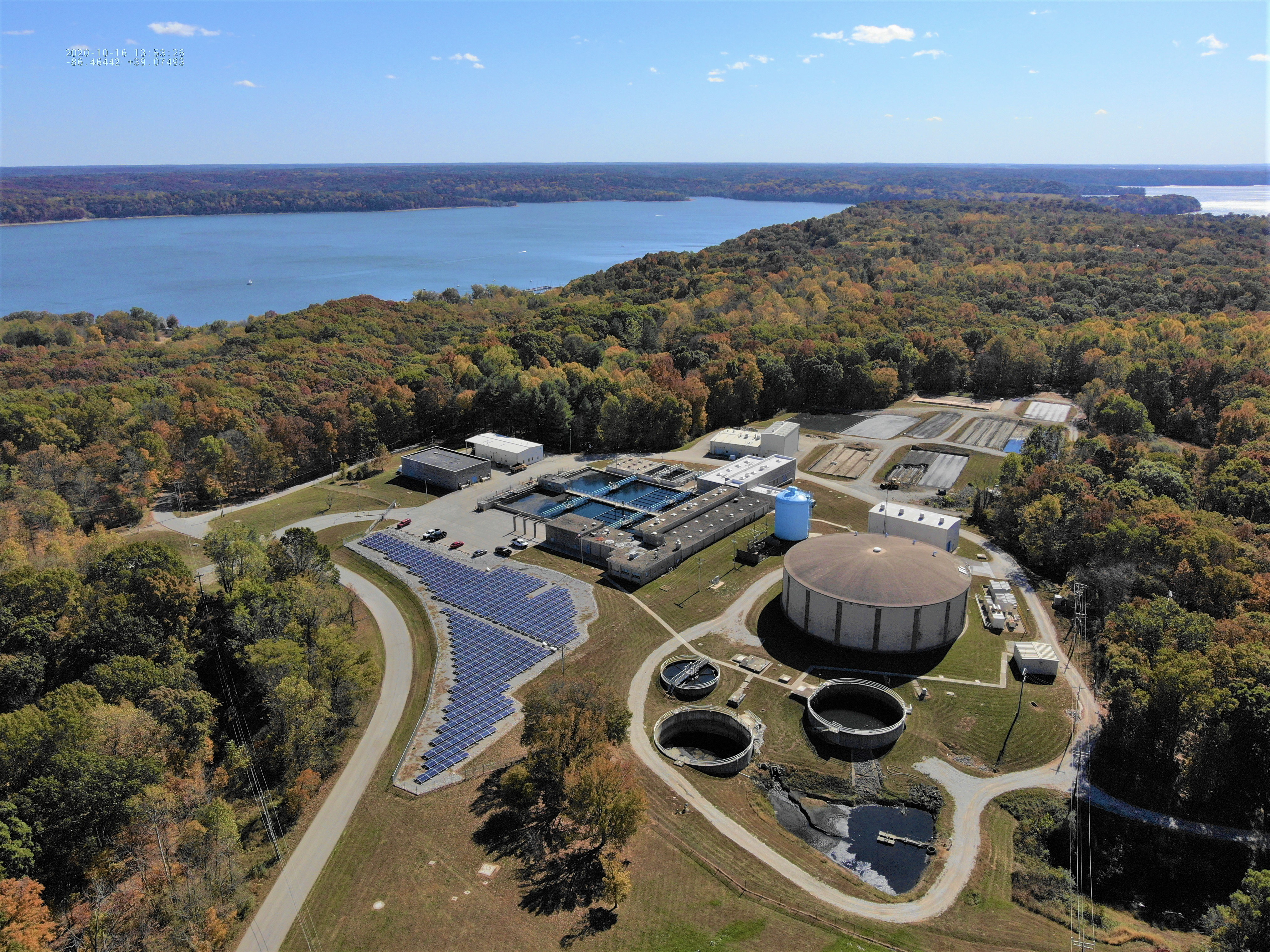 Aerial photo of Monroe Water Treatment Plant