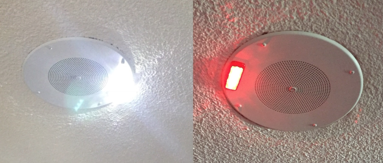 Examples of the lights activated by the system.