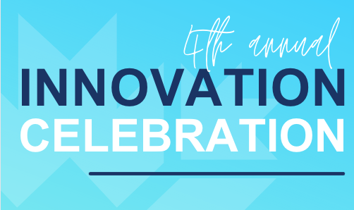 Light blue banner announcing the fourth annual innovation celebration