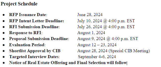 Key deadline dates