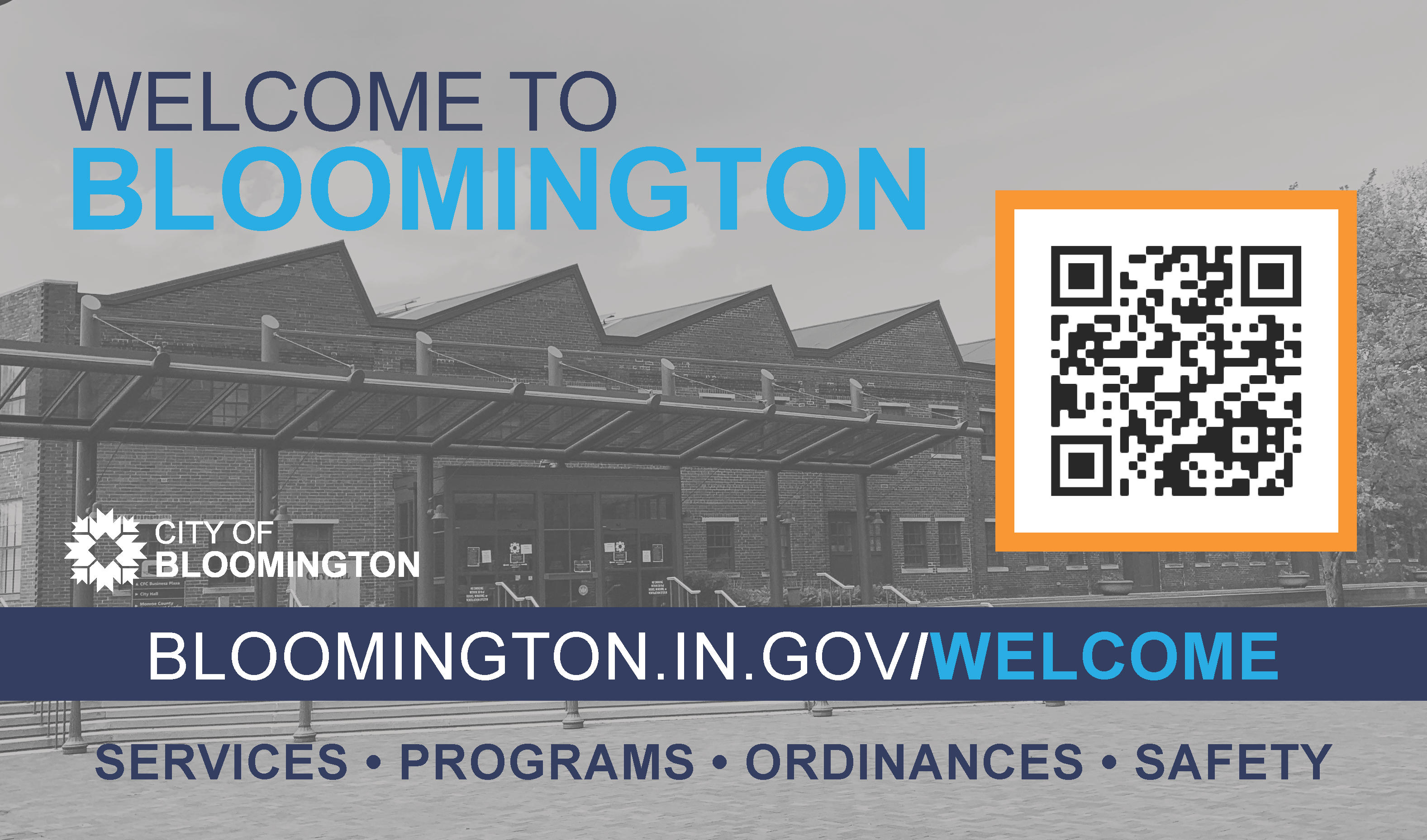 Welcome to Bloomington QR magnet