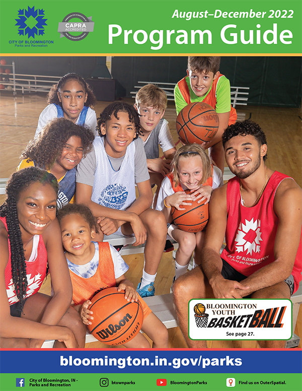 Cover of fall winter 2022 parks and recreation program guide with link
