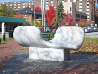 Bench in the Shape of Opposing Wings