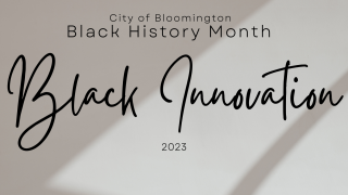 City of Bloomington BHM Black Innovation logo