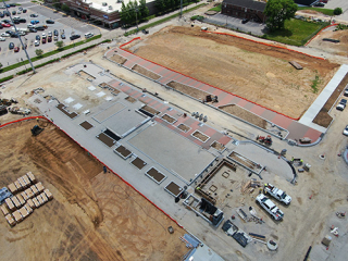 Aerial view of Hopewell Commons under construction