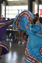A picture of dancers performing at the Fiesta del Otono event in 2022.