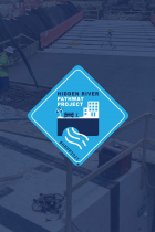 Hidden River Pathway Project Logo on a Dark blue background.