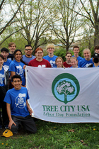 Arbor Day 2022 tree planting and ceremony at Butler Park in Bloomington