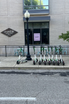 New scooter parking corral installed in the 500 block of N College Ave.