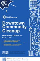 City of Bloomington Community Cleanup Poster